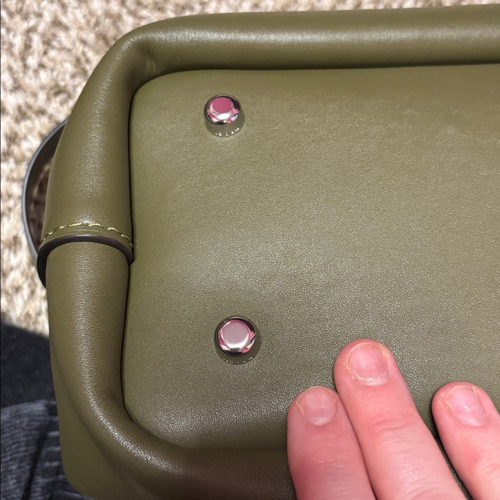 Coach Slouchy Rogue Top Handle in Olive - Picture 8 of 17